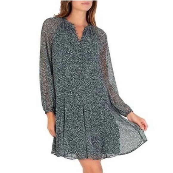 Joie Green Arctic Animal Spot Limited Edition Balloon Sleeve Dress Plus Size XXL - Picture 4 of 12